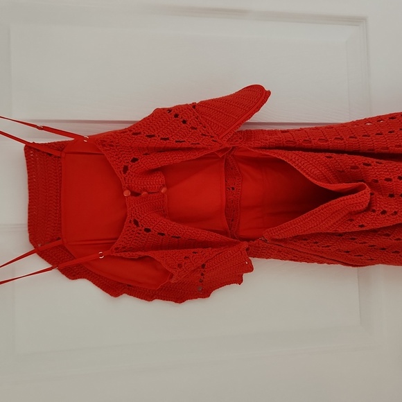 Gorgeous red crochet dress - Picture 7 of 10